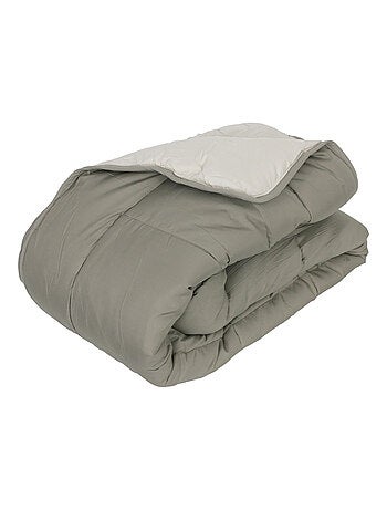 Couette polyester COCOON BICOLORE fibre creuse siliconée Chaud (hiver)