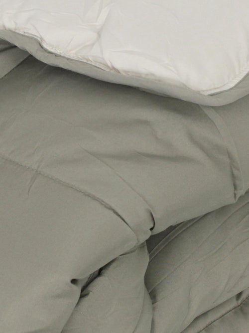 Couette polyester COCOON BICOLORE fibre creuse siliconée Chaud (hiver) - Kiabi