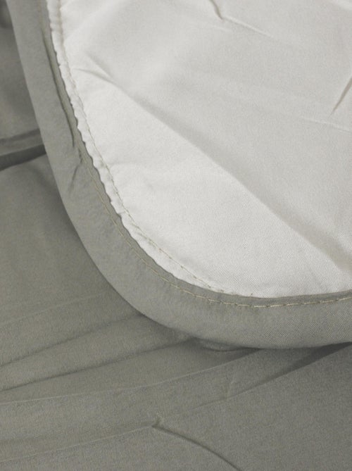 Couette polyester COCOON BICOLORE fibre creuse siliconée Chaud (hiver) - Kiabi