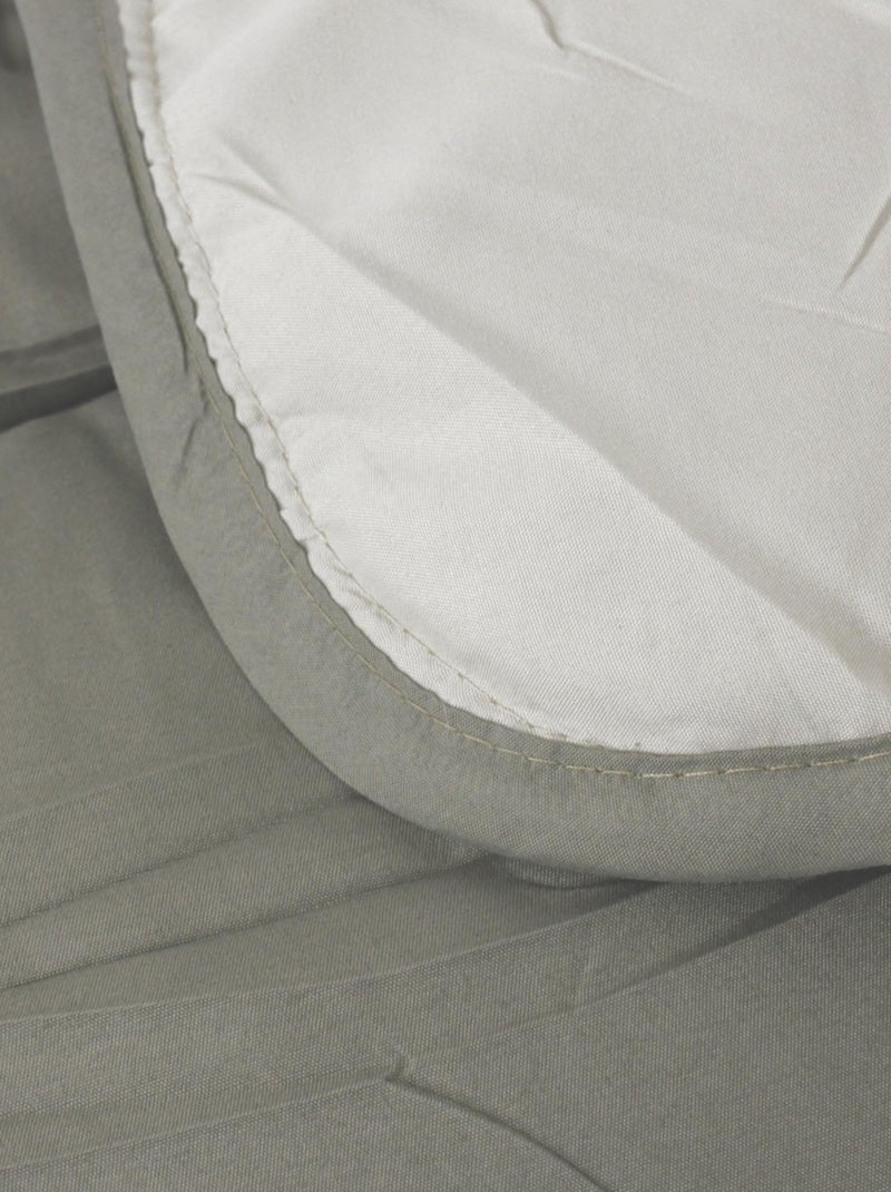 Couette polyester COCOON BICOLORE fibre creuse siliconée Chaud (hiver) Taupe/Doré - Kiabi