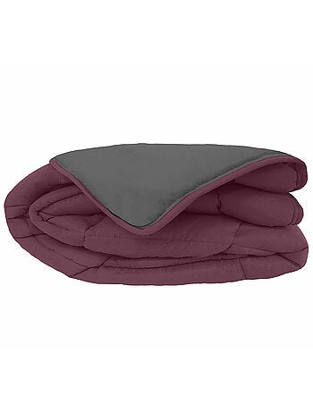 Couette polyester COCOON BICOLORE fibre creuse siliconée Chaud (hiver)