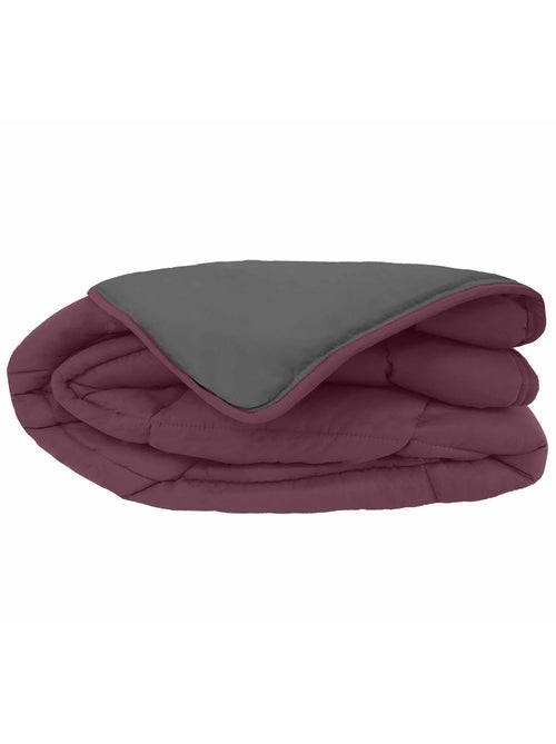 Couette polyester COCOON BICOLORE fibre creuse siliconée Chaud (hiver) - Kiabi