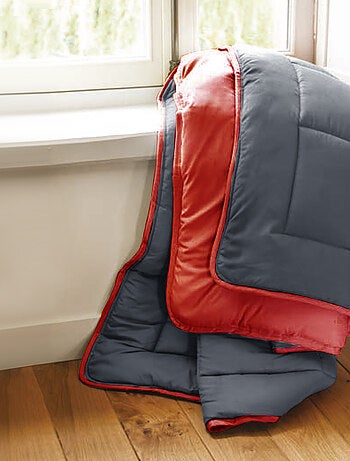 Couette polyester COCOON BICOLORE fibre creuse siliconée Léger (été)