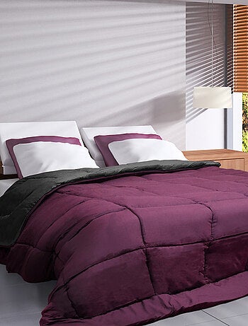 Couette polyester COCOON BICOLORE fibre creuse siliconée Léger (été)