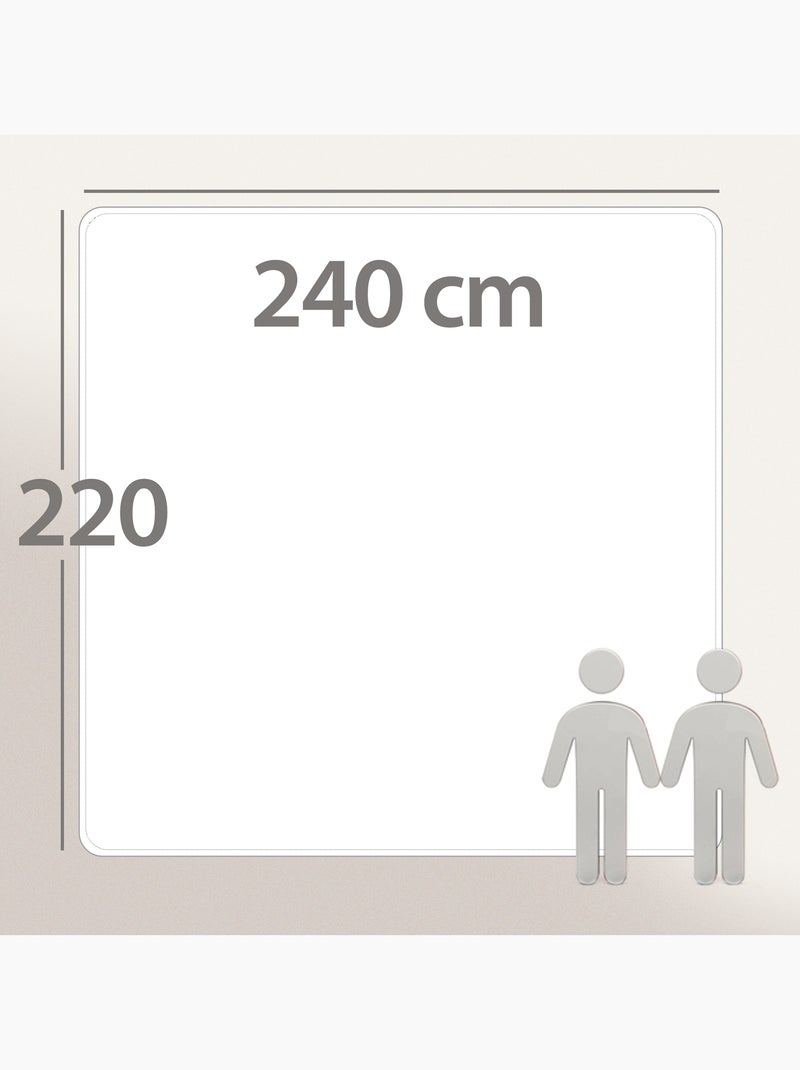 Couette polyester COCOON BICOLORE fibre creuse siliconée Léger (été) Violet prune - Kiabi