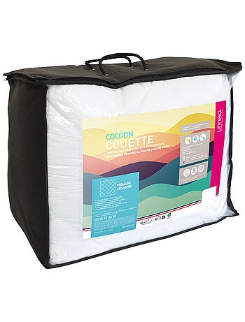 Couette polyester COCOON fibre creuse siliconée 4 saisons