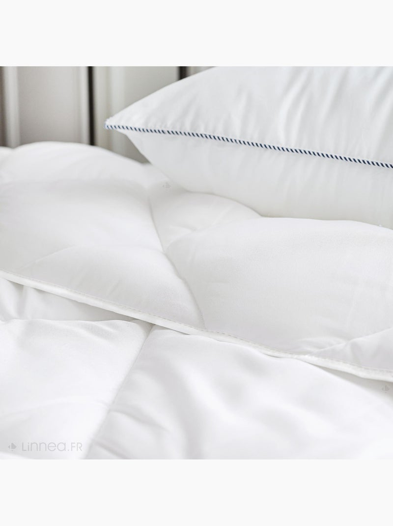 Couette polyester COCOON fibre creuse siliconée Léger (été) 200 g/m2 Blanc - Kiabi