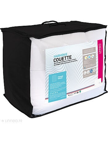 Couette polyester HARMONIE fibre creuse siliconée 4 saisons