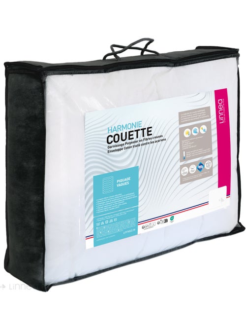 Couette polyester HARMONIE fibre creuse siliconée Chaud (hiver) 450 g/m2 - Kiabi