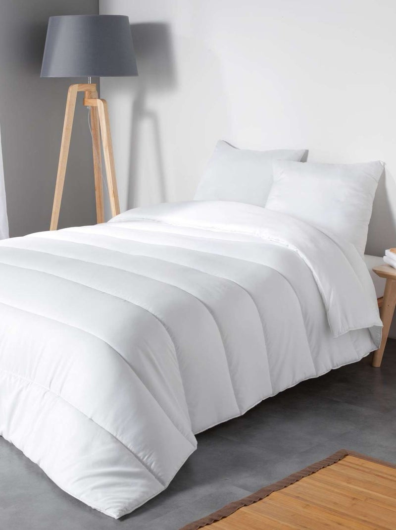 Couette premium 2 places en polyester anti acarien 400g/m² Blanc - Kiabi