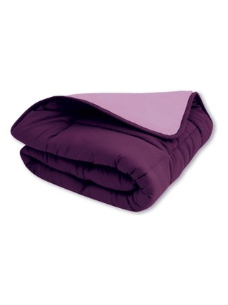 Couette réversible bicolore en microfibre 400 gr/m²