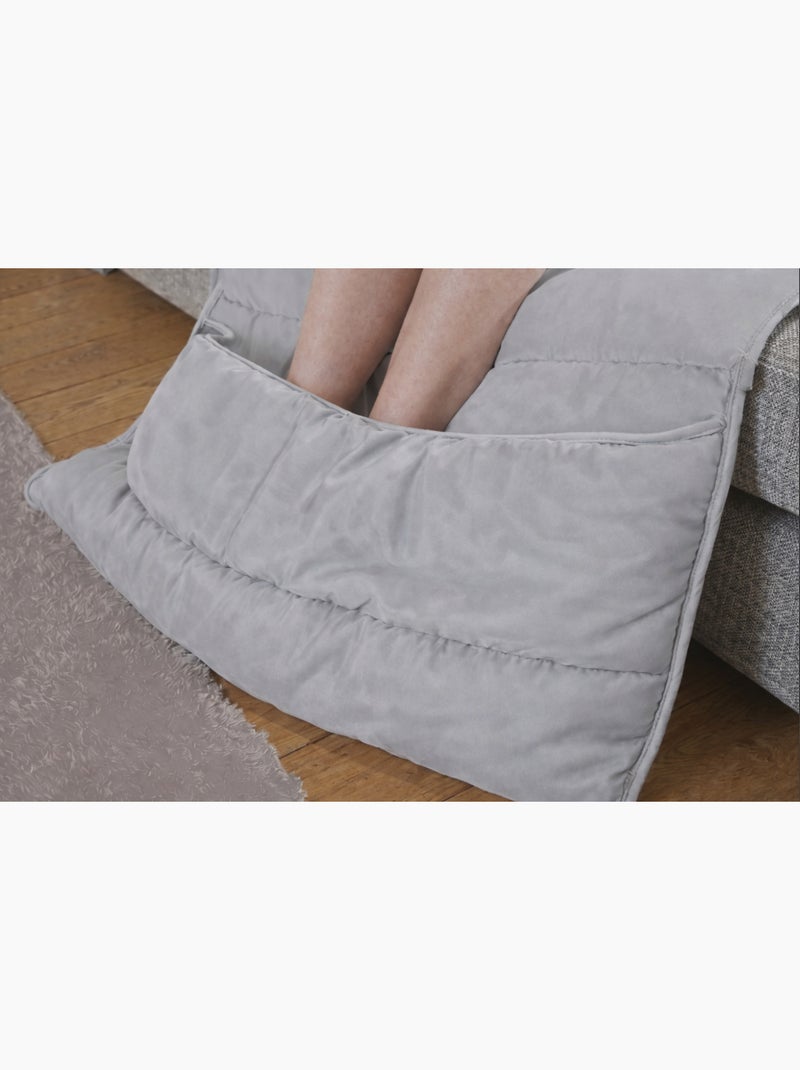 Couette télé couleur - 1 personne 115 x 150 + 30 Gris clair - Kiabi