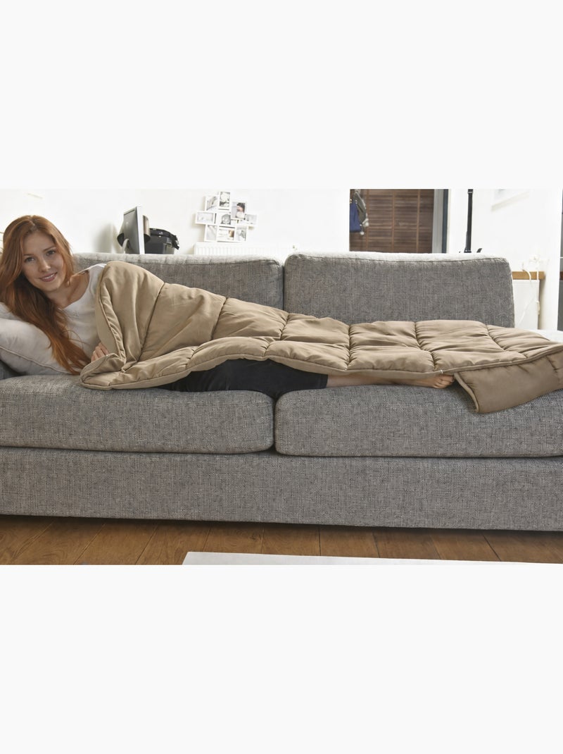 Couette télé couleur - 1 personne 115 x 150 + 30 Sable - Kiabi