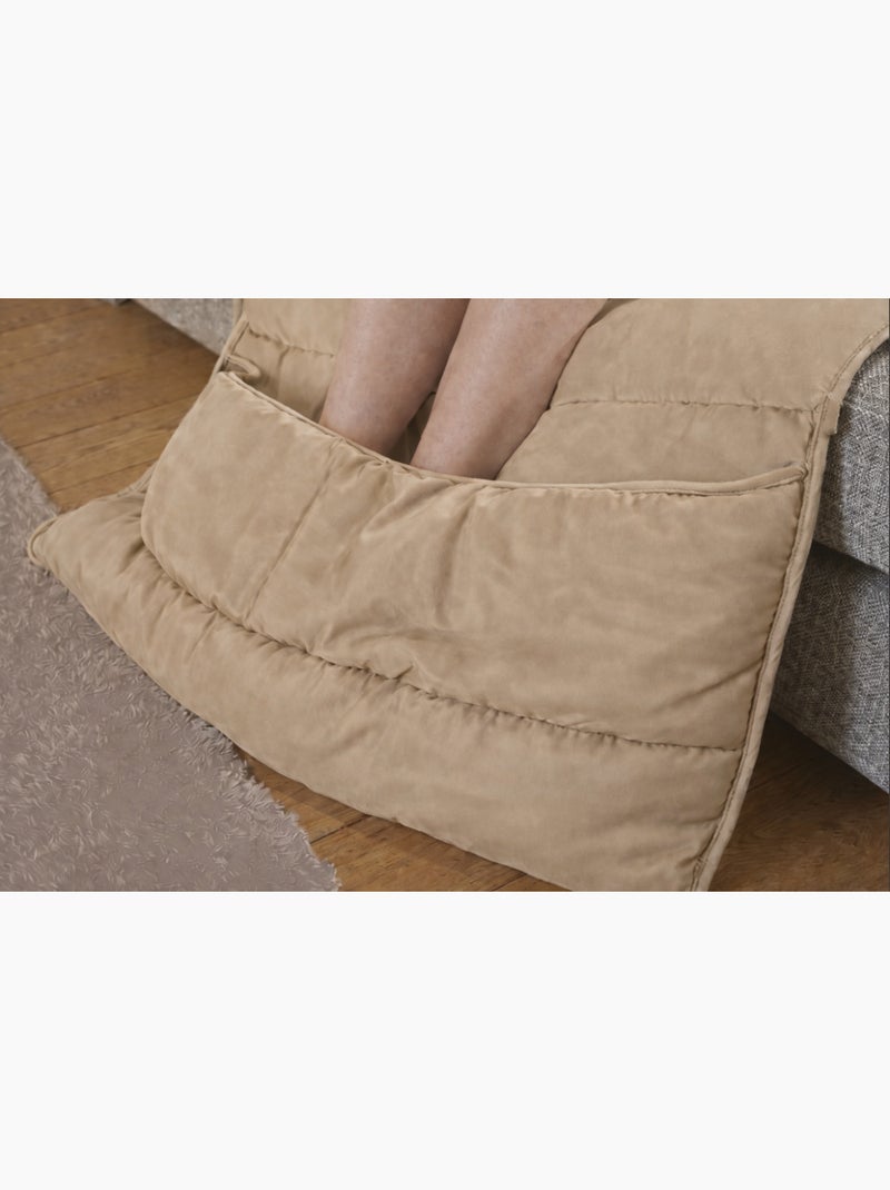 Couette télé couleur - 1 personne 115 x 150 + 30 Sable - Kiabi