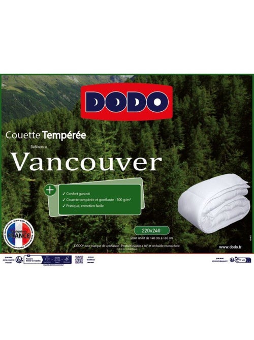 Couette tempérée - dodo - vancouver - 220 x 240 cm - blanc - Kiabi