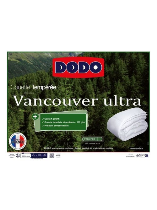 Couette tempérée - dodo - vancouver - 220 x 240 cm - blanc - Kiabi
