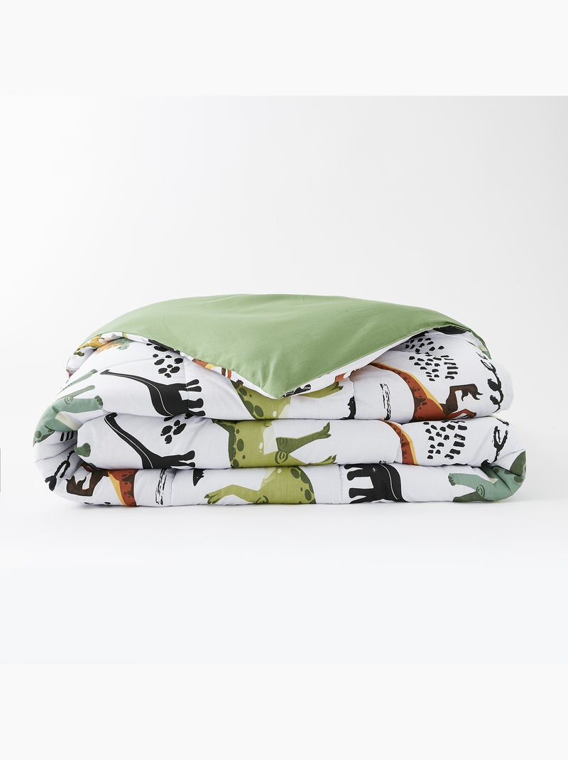 Couette Tempérée - Taies assorties - Dinosaures Crétacé Vert - Kiabi