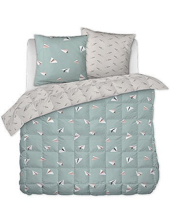 Couette tempérée - Taies assorties - Petits papiers