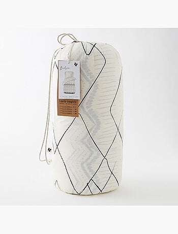 Couette tempérée + 2 taies d’oreiller – coton 57 fils – imprimé berbère