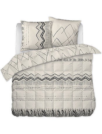 Couette tempérée + 2 taies d’oreiller – coton 57 fils – imprimé berbère