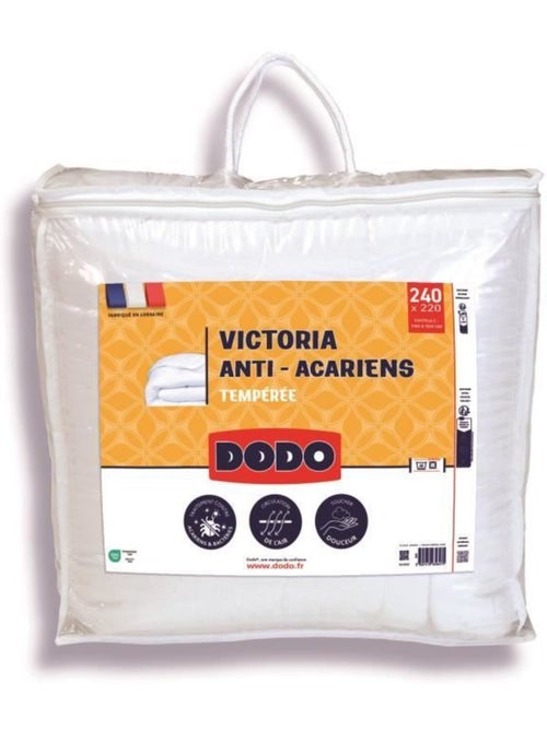 Couette Tempérée 300gr/m² - DODO - VICTORIA - Anti-Acariens - 220 x 240 cm - Blanc - Kiabi