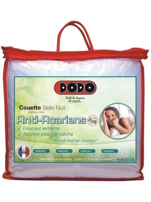 Couette Tempérée 350gr/m² - DODO - BELLE NUIT - 220 x 240 cm - Blanc - Kiabi