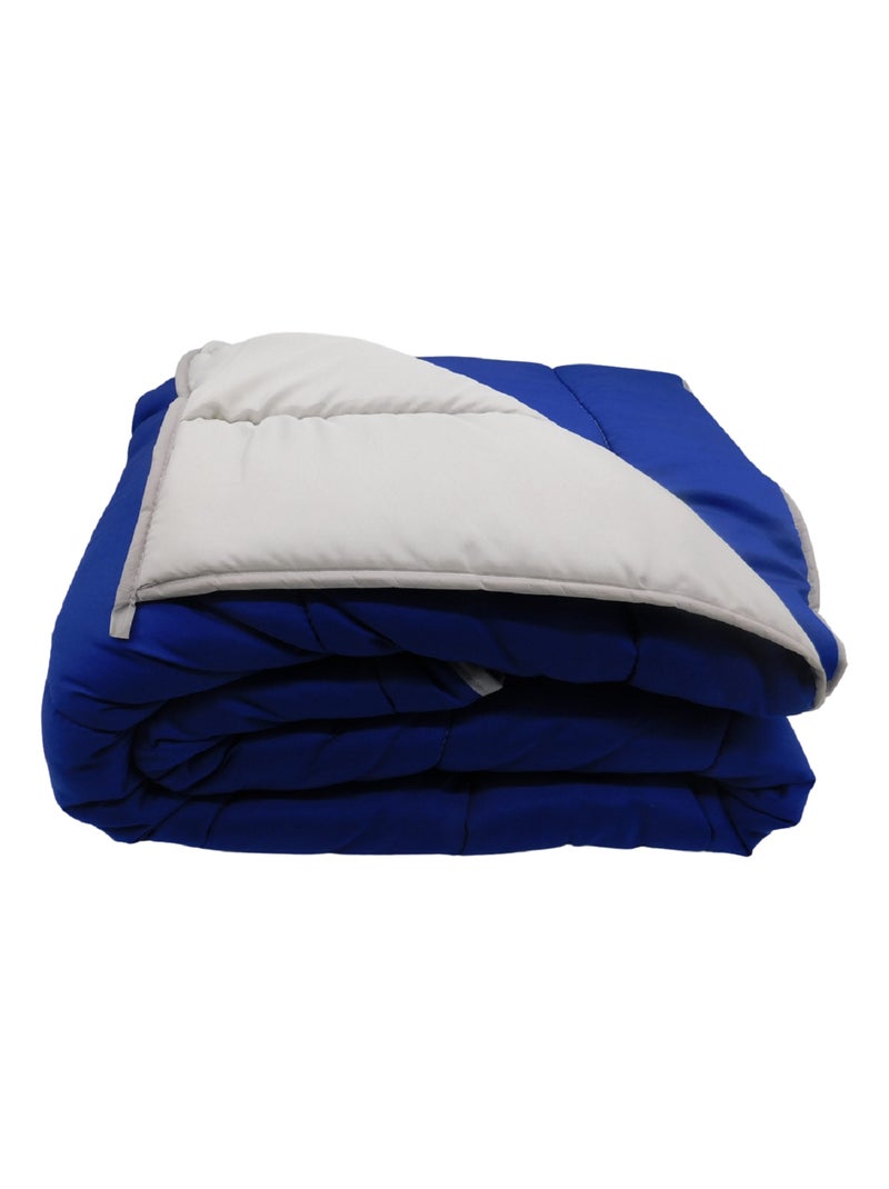Couette tempérée Bicolore - 2 personnes 220 x 240 Bleu Gris - Kiabi