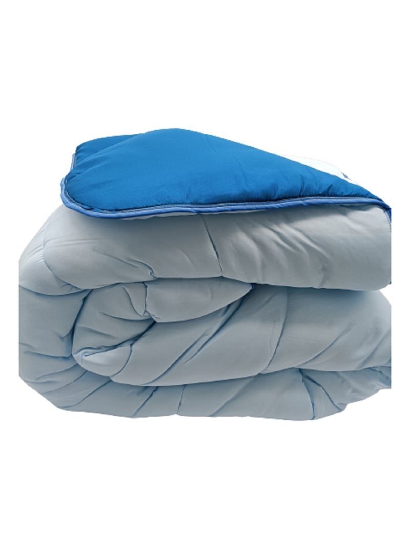 Couette Tempérée bicolore Bleu pétrole / Bleu ciel Bleu clair - Kiabi
