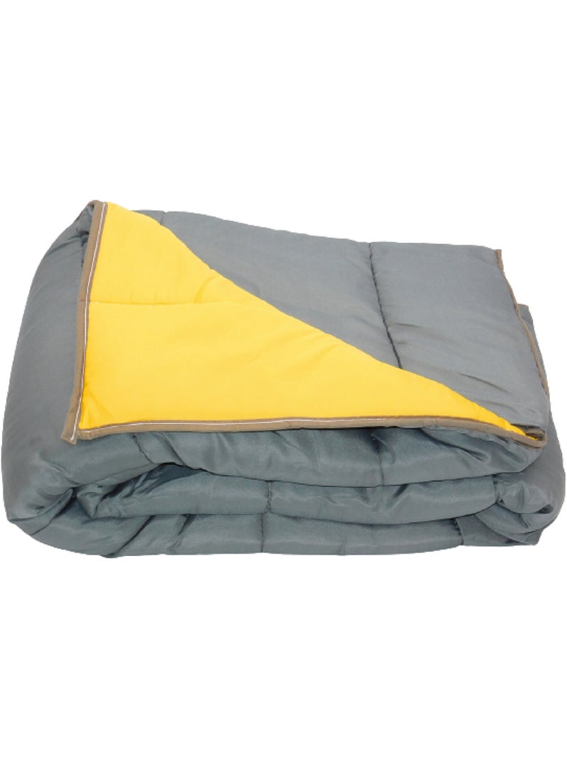 Couette Tempérée bicolore Gris Jaune - Kiabi