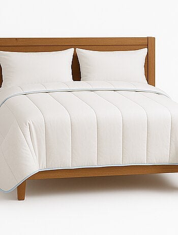 Couette Tempérée Coton Blanc - 1 Ou 2 Personnes 200 x 200