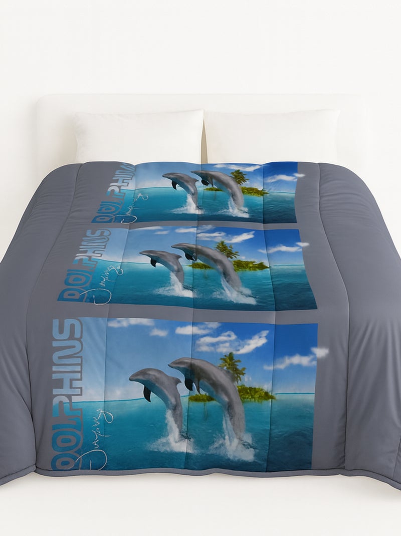 Couette tempérée Dauphins Bleu Multicolore - Kiabi