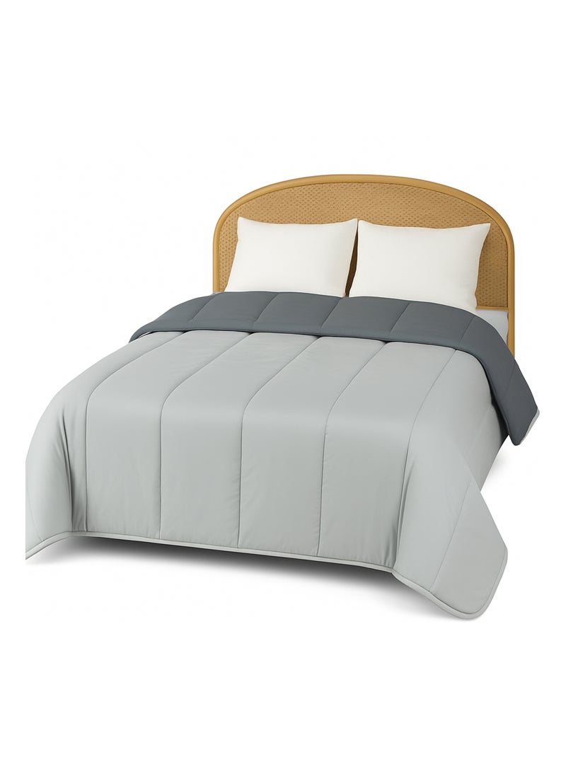 Couette tempérée Gris foncé/Gris clair Gris Gris - Kiabi