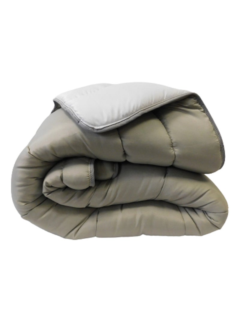 Couette tempérée Gris Perle/Ficelle Gris taupe - Kiabi