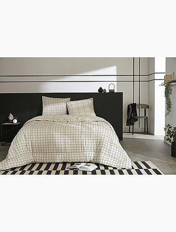 Couette tempérée imprimée - + 2 taies - Coton 57 fils - Carrie