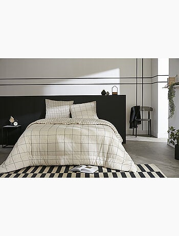 Couette tempérée imprimée - + 2 taies - Coton 57 fils - Carrie