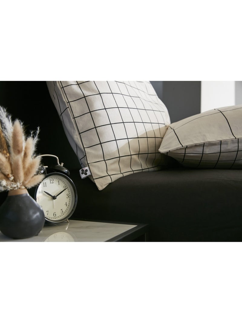 Couette tempérée imprimée - + 2 taies - Coton 57 fils - Carrie Beige - Kiabi