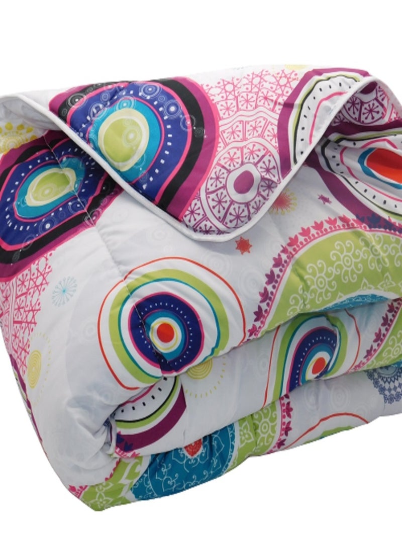 Couette tempérée imprimée Design Blanc Multicolore - Kiabi