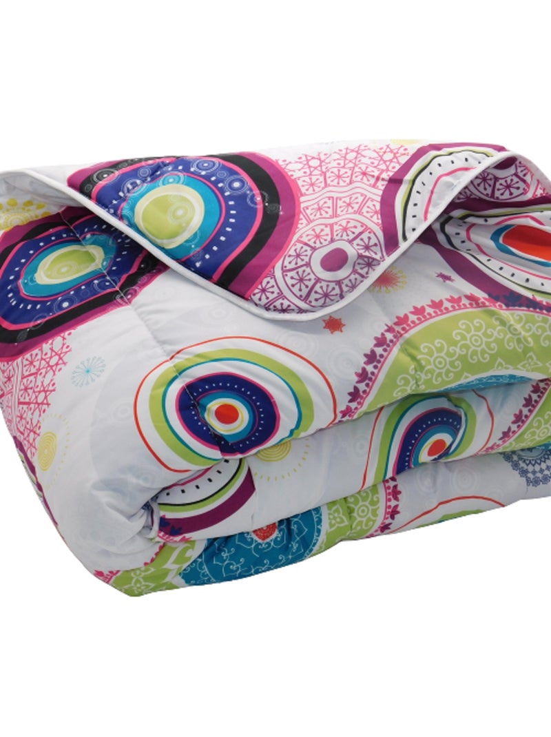 Couette tempérée imprimée Design Blanc Multicolore - Kiabi