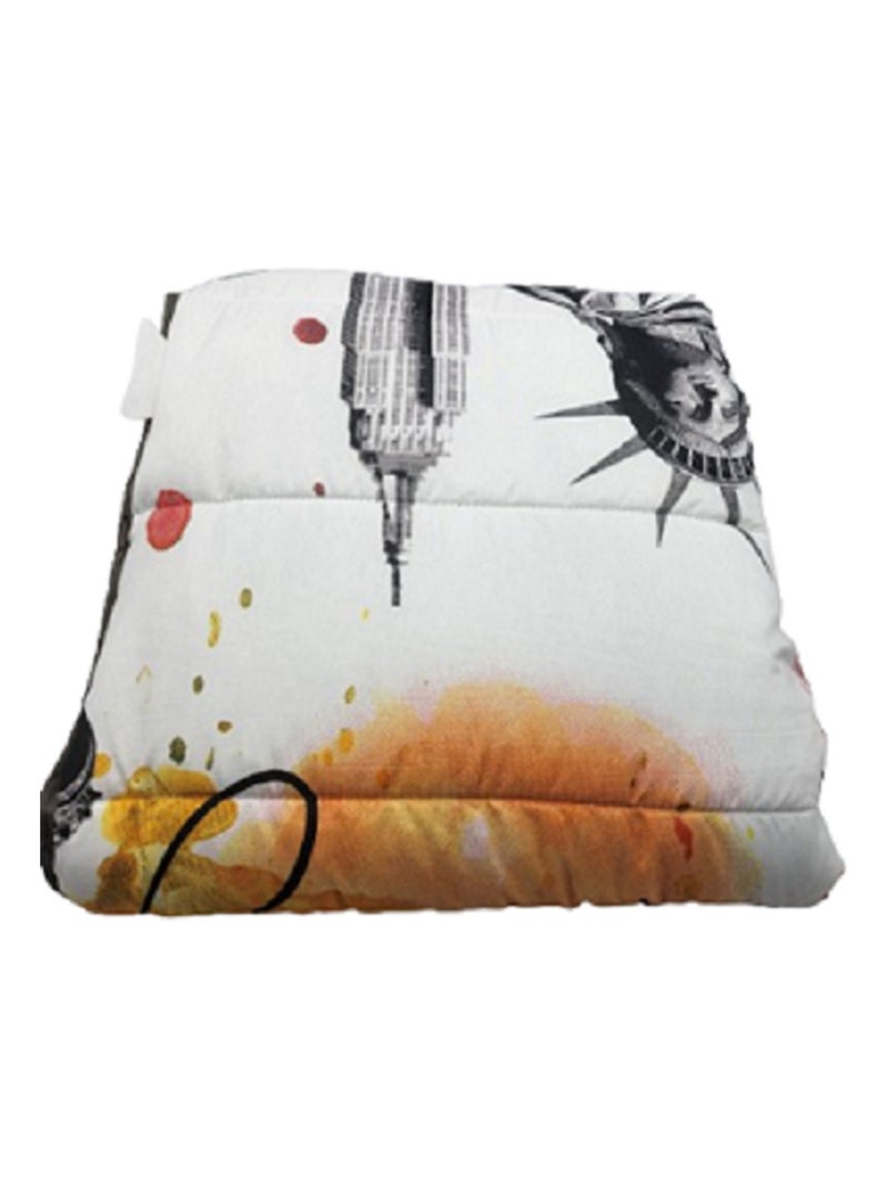 Couette tempérée imprimée Gris Orange - Kiabi