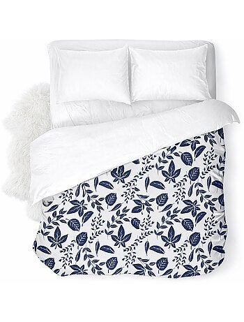Couette tempérée imprimée / Non tissé Blanc - 2 personnes 240 x 260