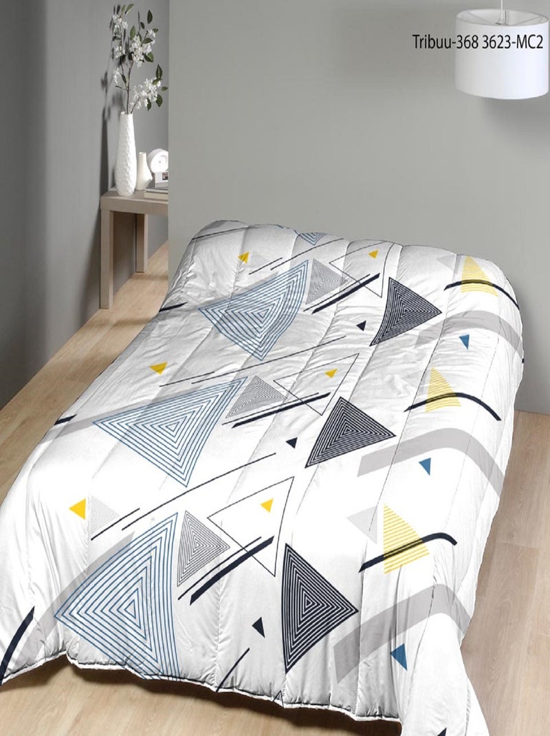 Couette tempérée imprimée Tribuu Gris Blanc Noir - Kiabi