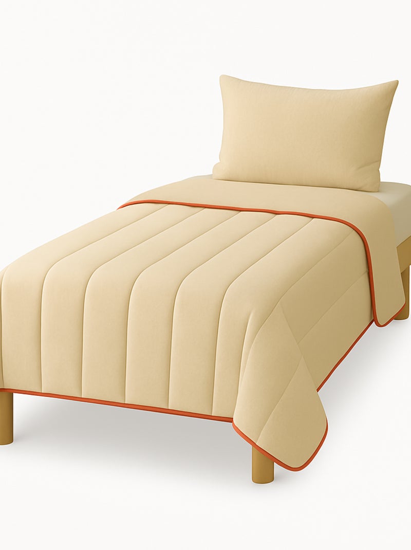 Couette Tempérée Microfibre Beige - Kiabi