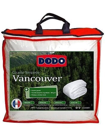 Couette tempérée vancouver - 240 x 260 cm - blanc - dodo