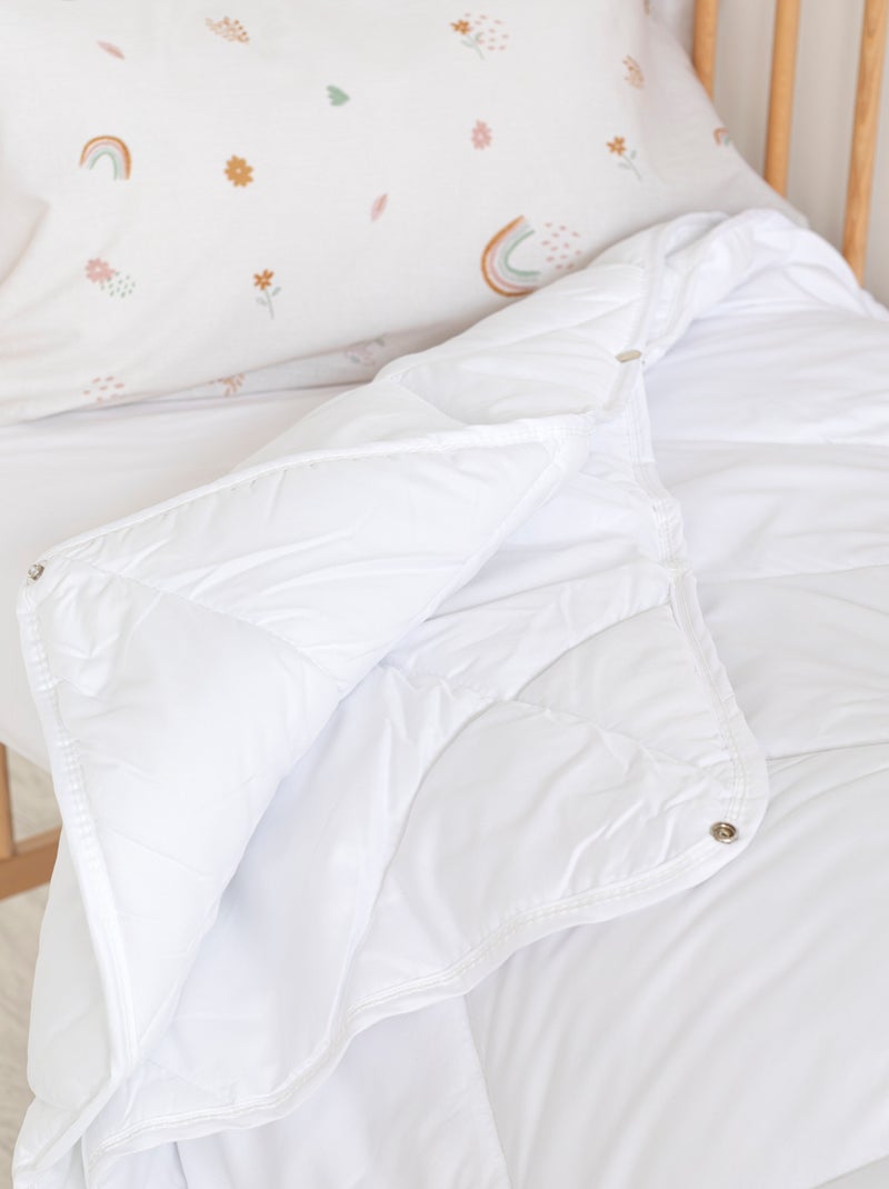 Couette toutes saisons 120 + 250 gr Basic "Happyfriday" Blanc - Kiabi