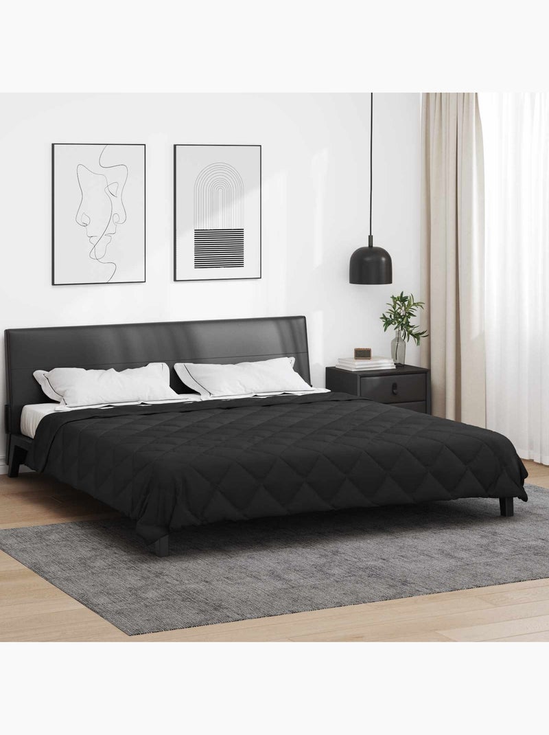 Couette toutes saisons confort en microfibre - vidaxl Noir - Kiabi