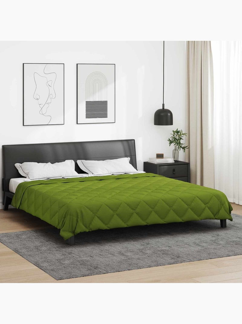 Couette toutes saisons confort en microfibre - vidaxl Vert - Kiabi