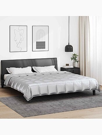 Couette toutes saisons matelassée satin et microfibre - vidaxl