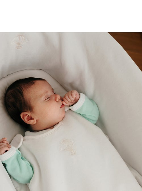 Couffin Avec Support à Bascule Blanc, Habillage en Coton Bio - Kiabi