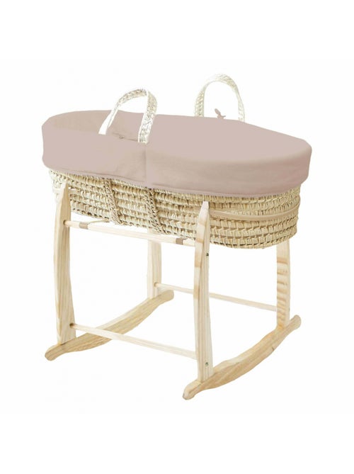 Couffin Avec Support à Bascule Bois, Habillage en Coton Bio - Kiabi