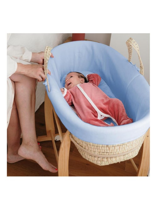 Couffin Avec Support à Bascule Bois, Habillage en Coton Bio - Kiabi